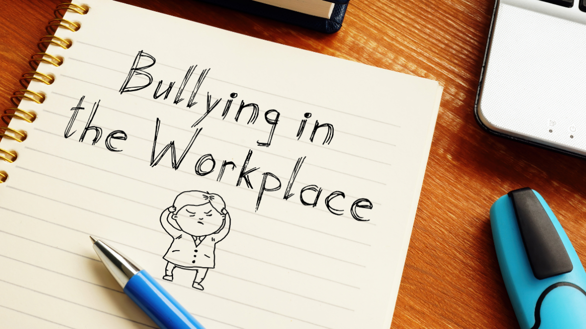 Workplace bullying book and drawing